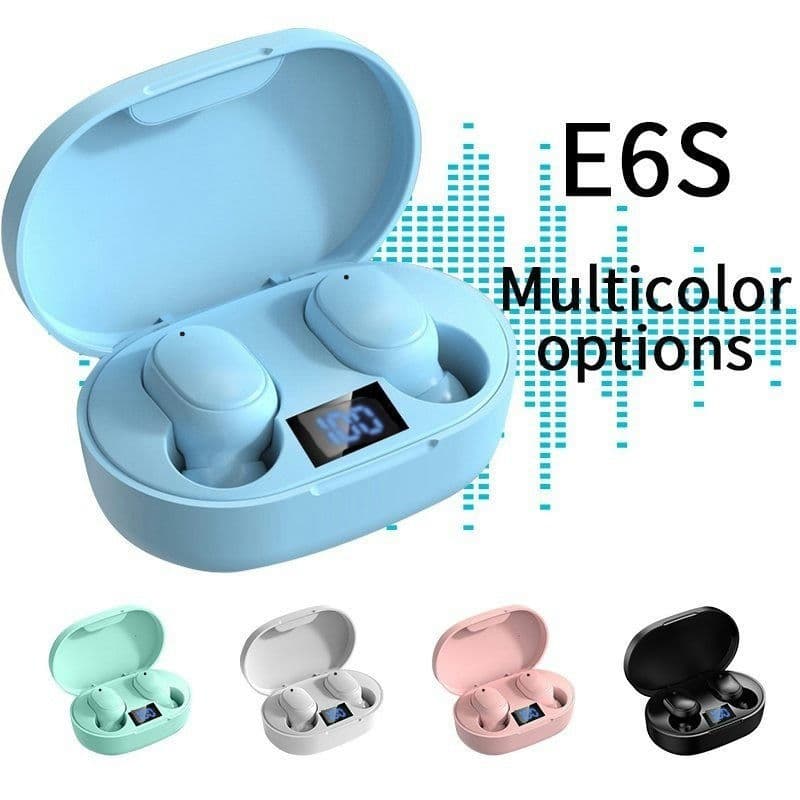 E6S Fones De Ouvido TWS Sem Fio Bluetooth Display LED 9D Stero À Prova Dwaterproof Água Esporte Com Microfone