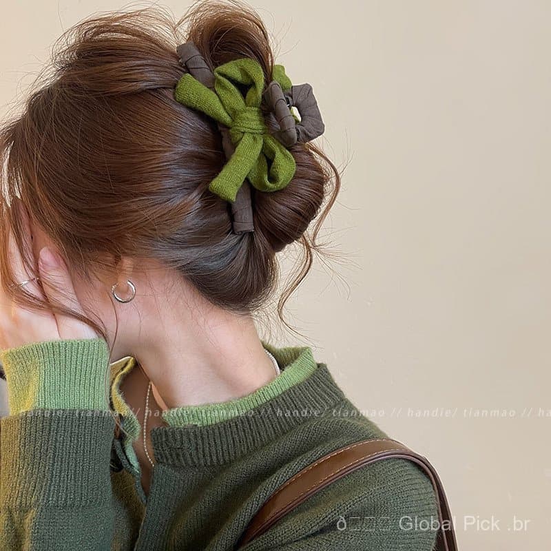 Presilha de cabelo com laço estilo floresta para mulheres, novo modelo 2025, de alta qualidade, adiciona volume ao cabel