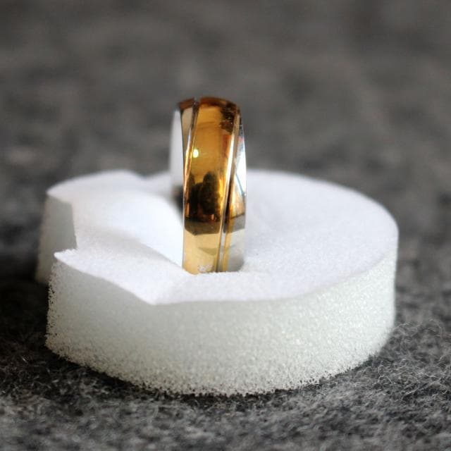 Lenço de aço titânio aço inoxidável banhado a ouro retenção de cor ouro prata duas cores moda cachecol/lenço fivela pequ