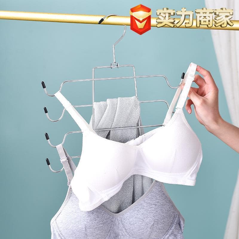Não-marcação multifuncional calças Rack clipe doméstico Anti-deslizamento cabide guarda-roupa roupa interior armazenamen