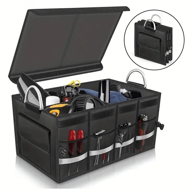Transfronteiriço novo estilo caixa de armazenamento de tronco de carro portátil de grande capacidade caixa de armazename