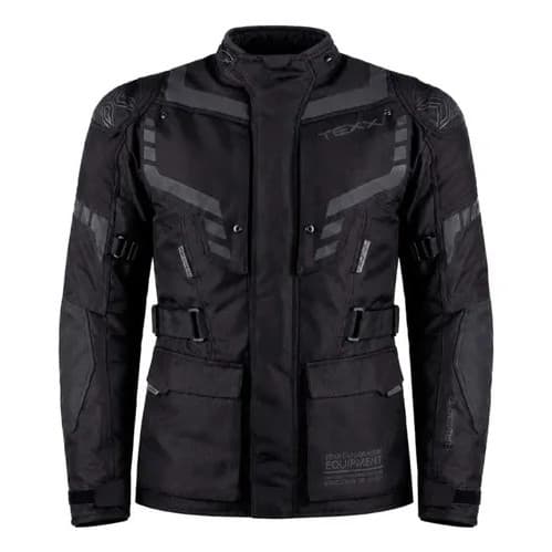 Jaqueta Motociclista Texx Armor 2 Masculina Preta Lisa 6xl Touring Poliéster 600d Impermeavel Forro Térmico Protetores