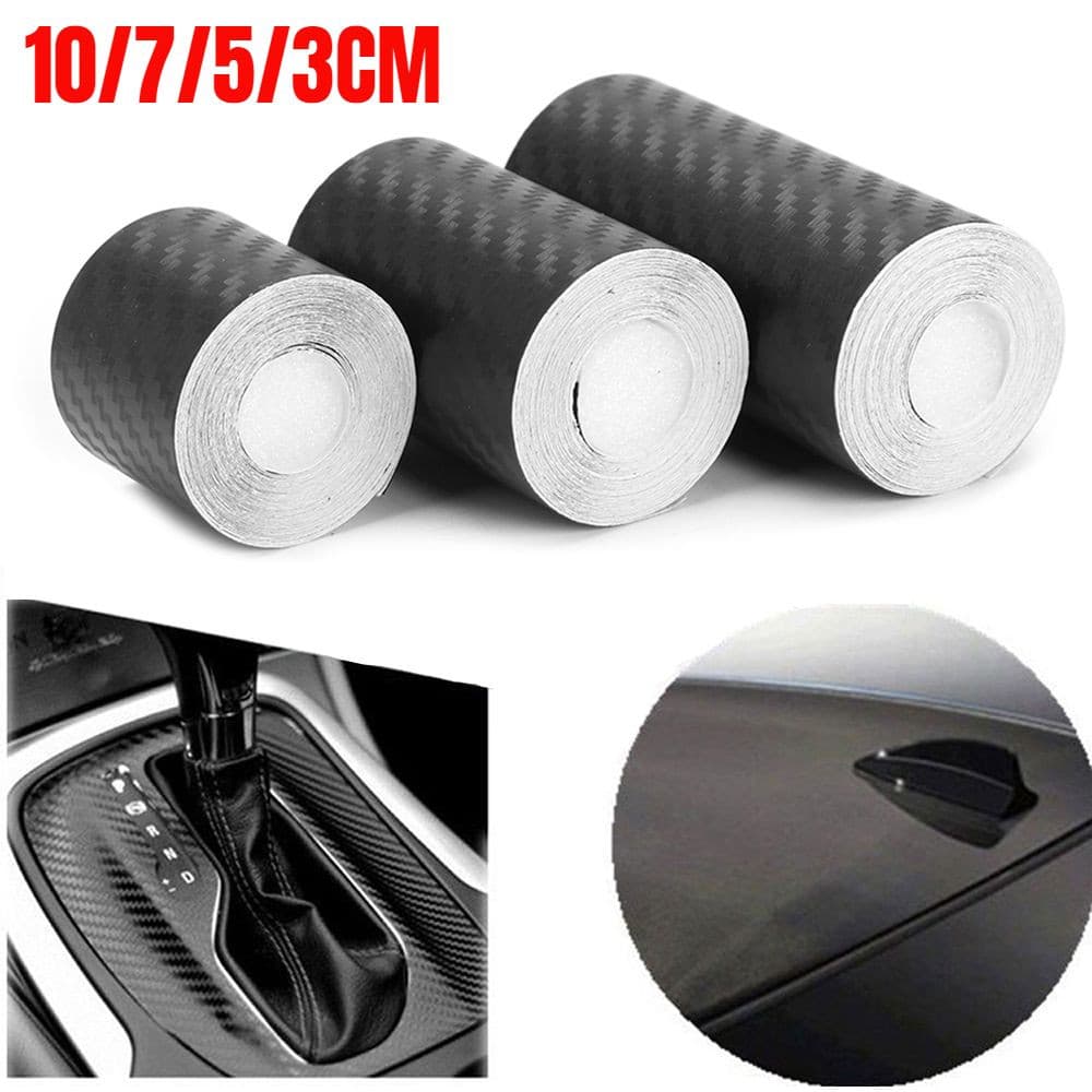 3D Adesivo De Fibra De Carbono Pára-Choques sSrip Interior Do Carro Corpo À Prova Dwaterproof Água Anti Risco