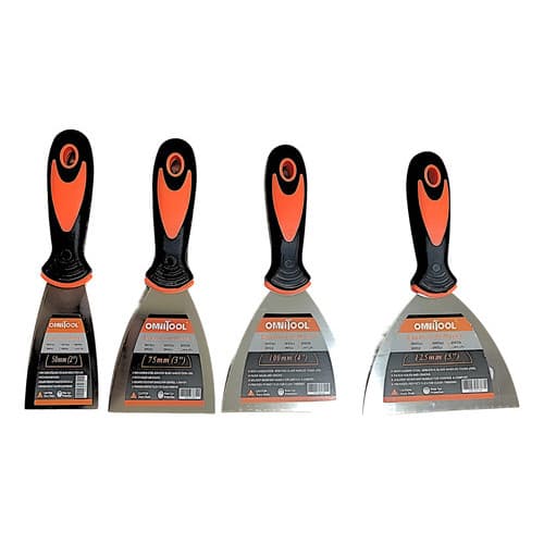 Kit 4x Espátula Gesso Rejunte Massa Corrida Pintor Drywall