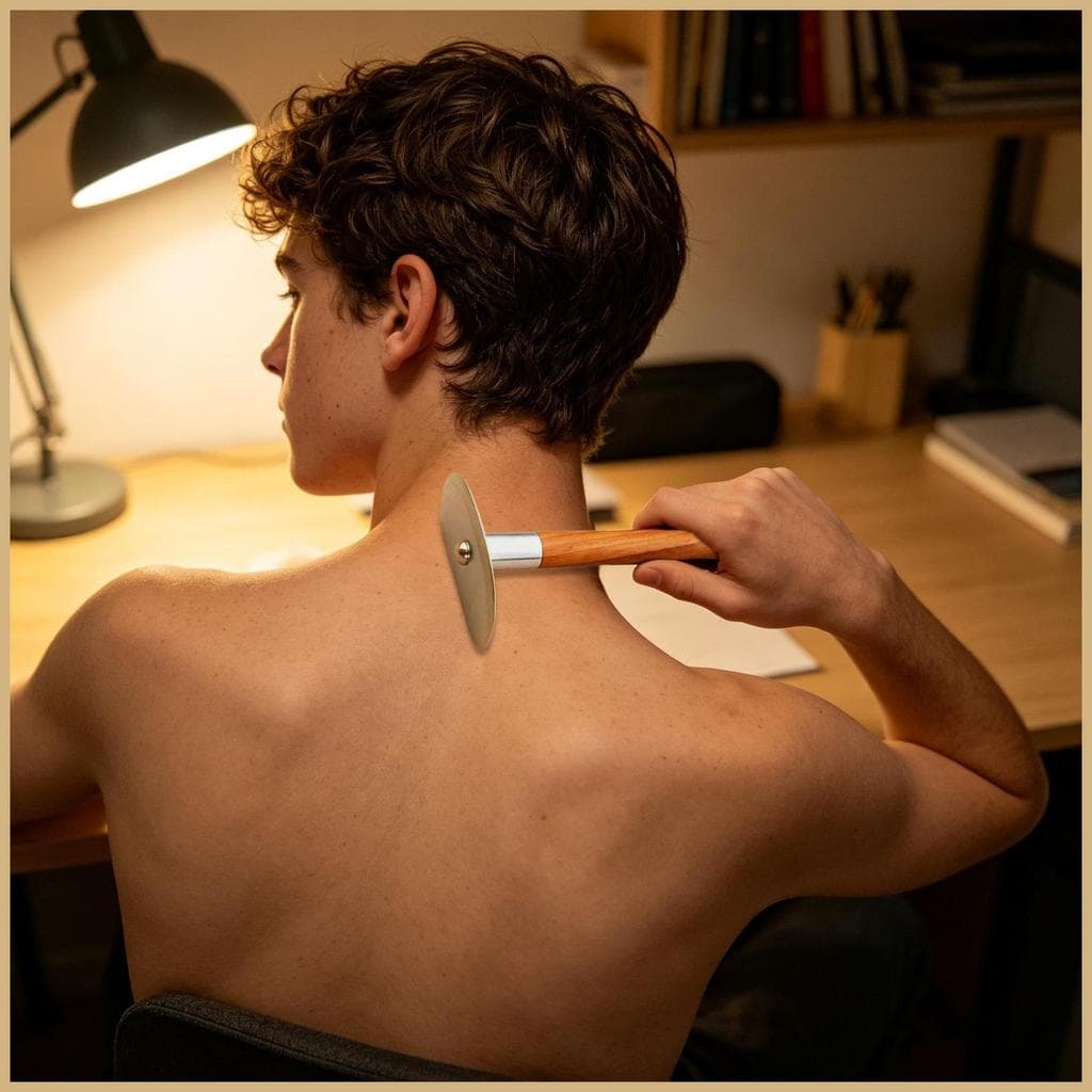 Ferramenta Raspadora Muscular Alça Suave Raspagem Placa De Massagem Ergonômica Para Costas Barriga Rosto Pescoço Spa pom