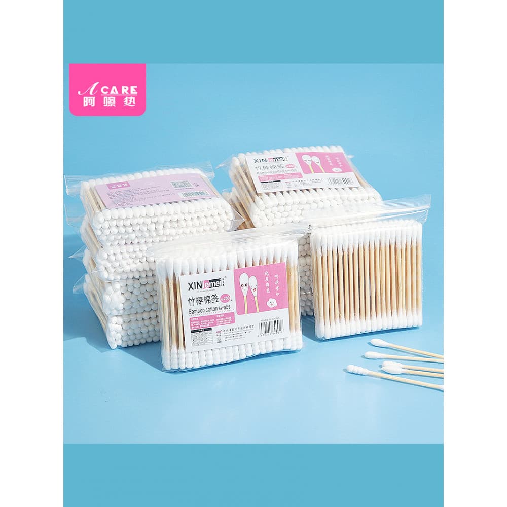 < Cotonetes/uso diário/saco A1pq801-fácil de usar cotonetes de limpeza apontados redondos cabeça espiral de duas cabeças
