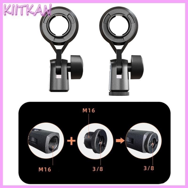 KIITK Microfone Suporte Clipe Rotação Ajustável Braçadeira Para Microfones Portátil Som Vídeo Accessor