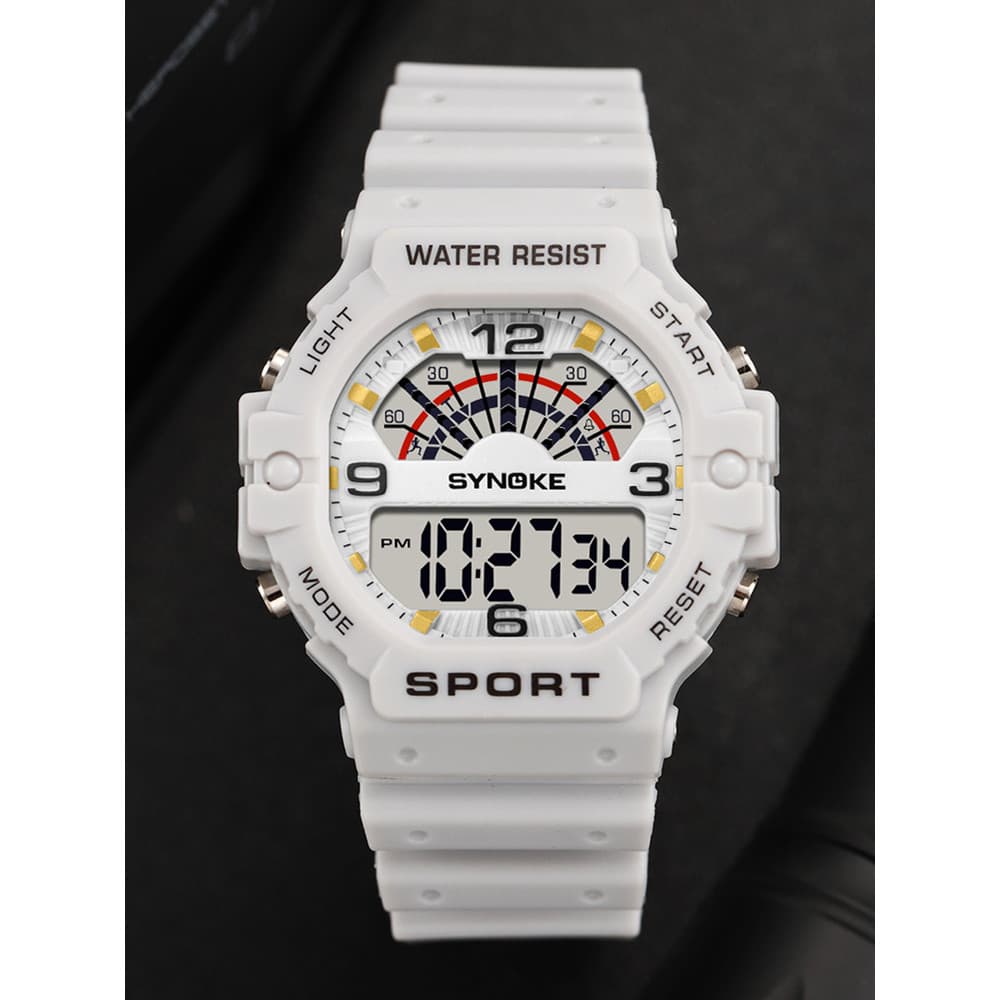 Momento clássico Retro quadrado esportes relógio eletrônico estudante natação à prova dwaterproof água correndo masculin