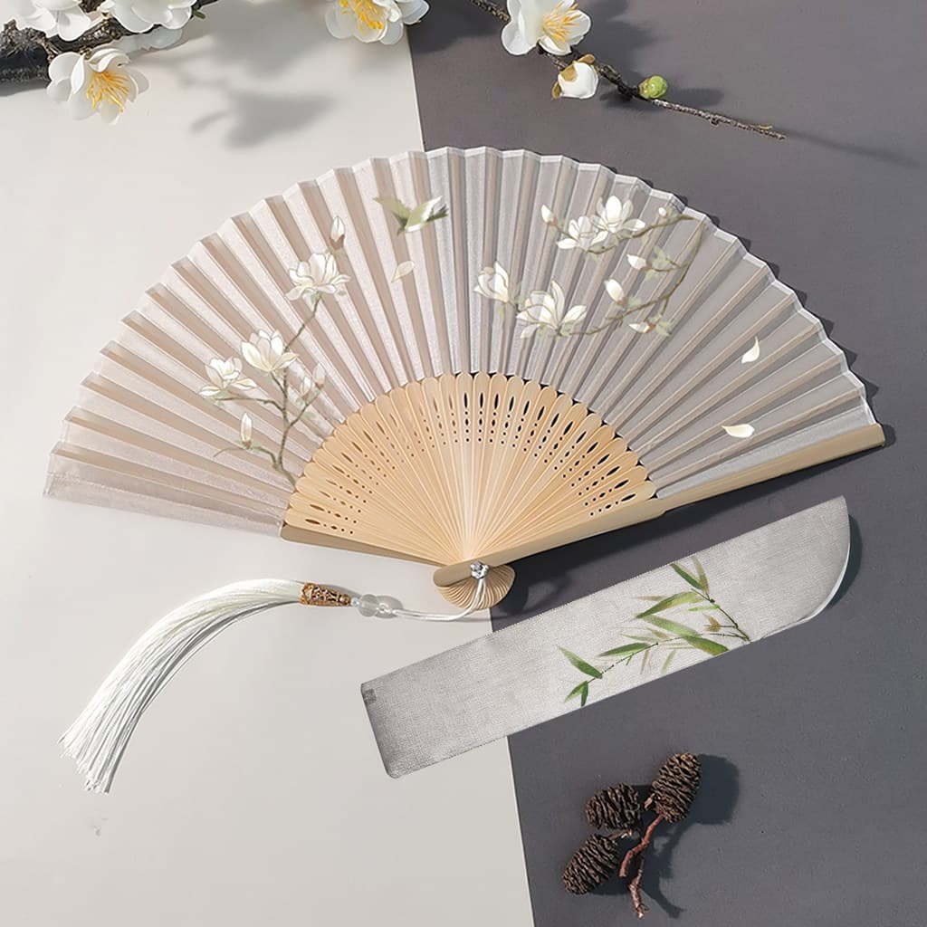 leque casamento leque de mão leque de madeira Novo estilo chinês ventilador dobrável antigo criança feminino ventilador