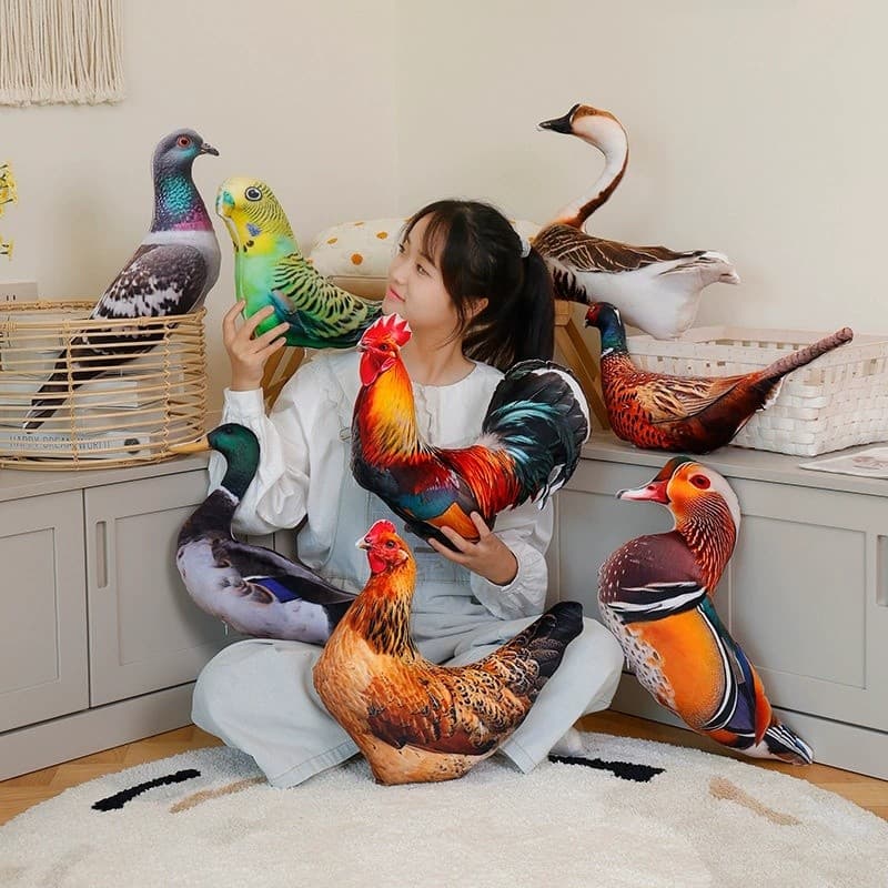 4239 Simulação Travesseiro Galo Grande Almofada Criativa para Casa Pato Animal de Pelúcia Boneca Decoração Estilo Retro
