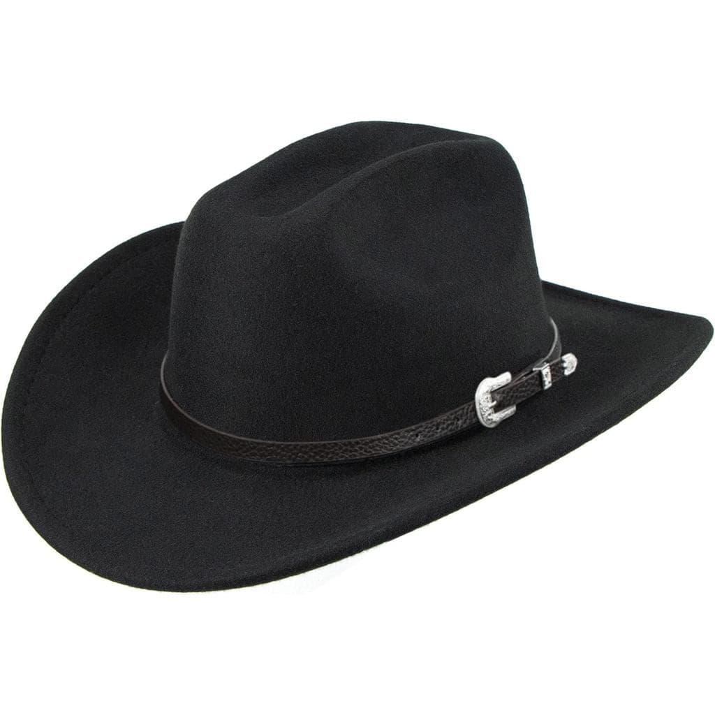 Chapéu Clássico de Cowboy Ocidental para Homens e Mulheres, Chapéu Fedora de Feltro com Aba Larga (S-M)