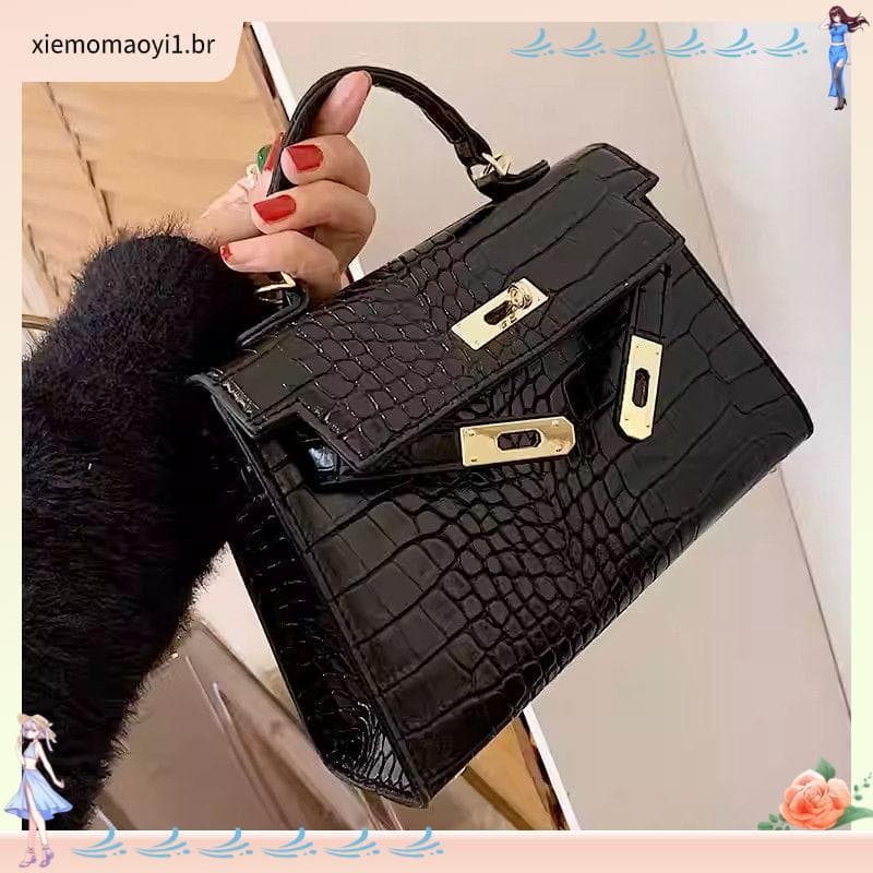 5713 pessoas coleção saco preto novo estilo saco moda feminina High-End padrão de crocodilo Cross-corpo moda portátil Ke