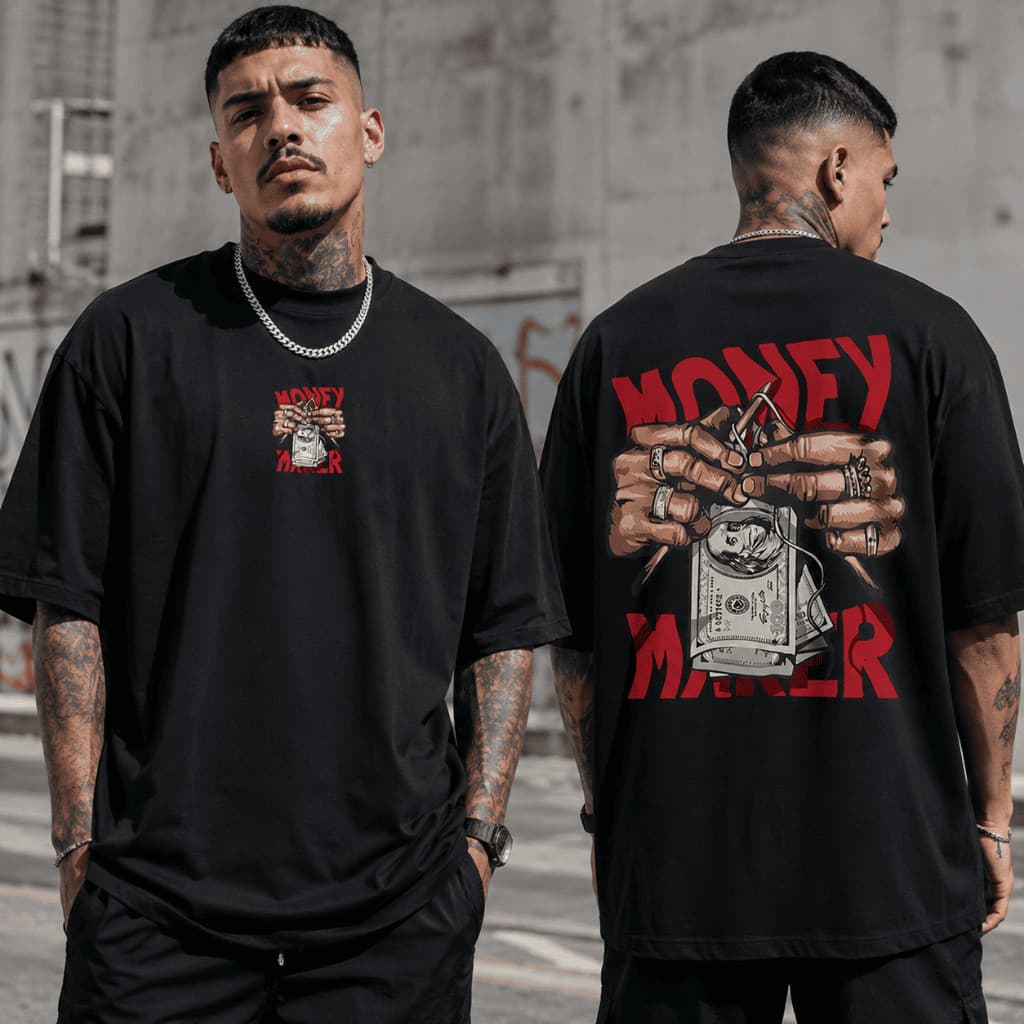 Camiseta Money Maker Camisa Masculina T-Shirt Streetwear Estampada Estilo e Conforto 100% AlgodãoRF
