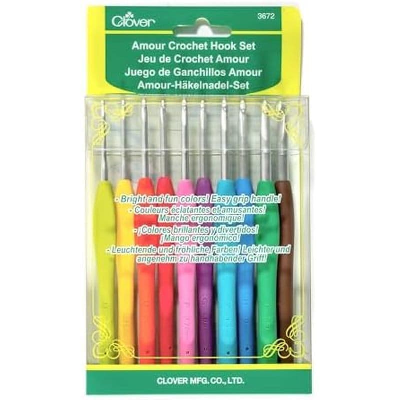 Conjunto De Agulhas De Crochê Clover 3672 Amour , 10 Tamanhos