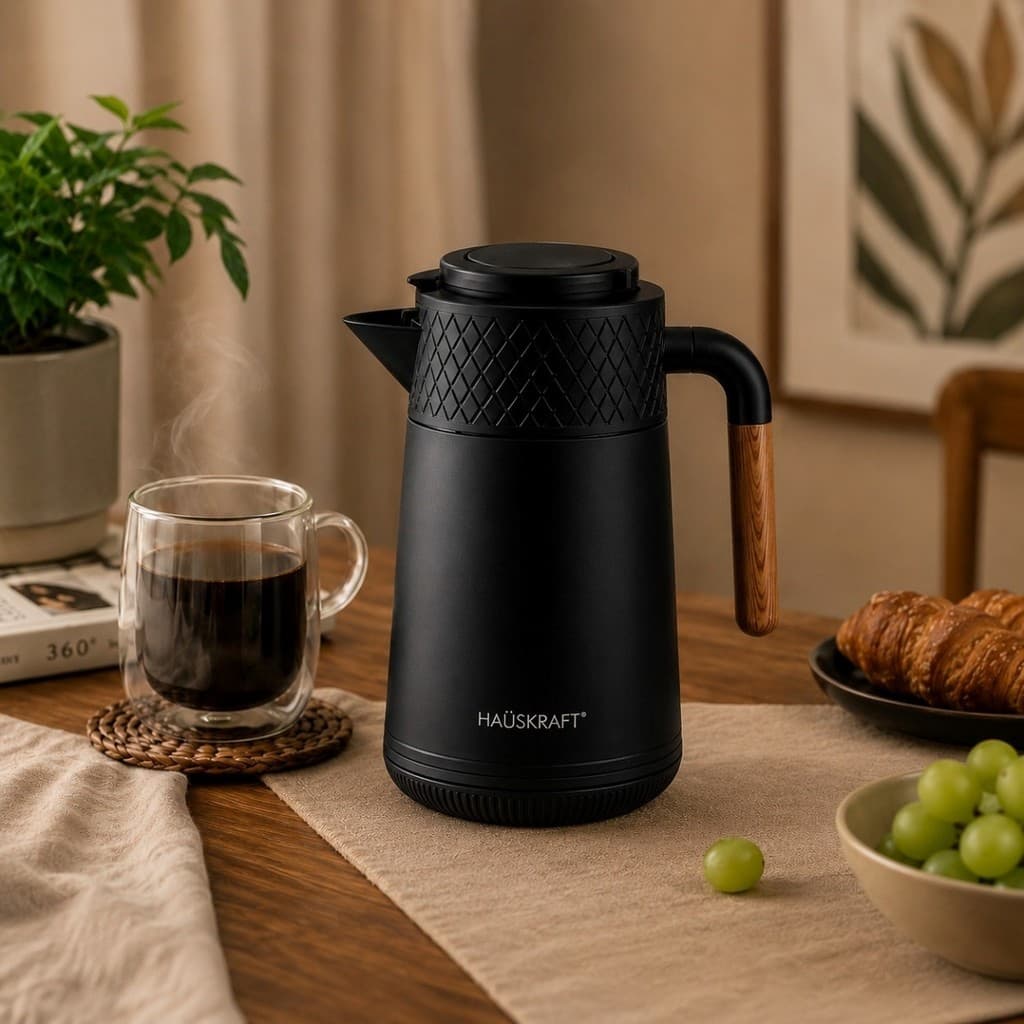 Garrafa Térmica Café Preta Hauskraft La Ville 1L com Alça