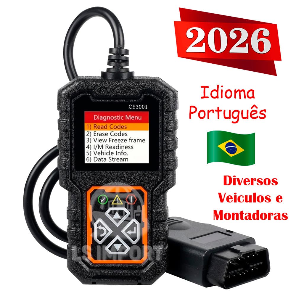 Scanner Automotivo OBD2 em Português Diagnóstico Veicular Apaga Falhas do Motor