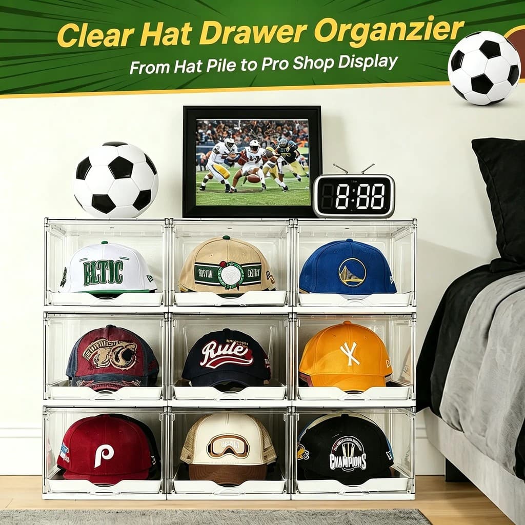 Heheshopdealsforyoudaysvtopmart2-4packhatorganizerparabonés De Beisebol , Clearhatsholderboxcom Gavetaparafãs Esportivos