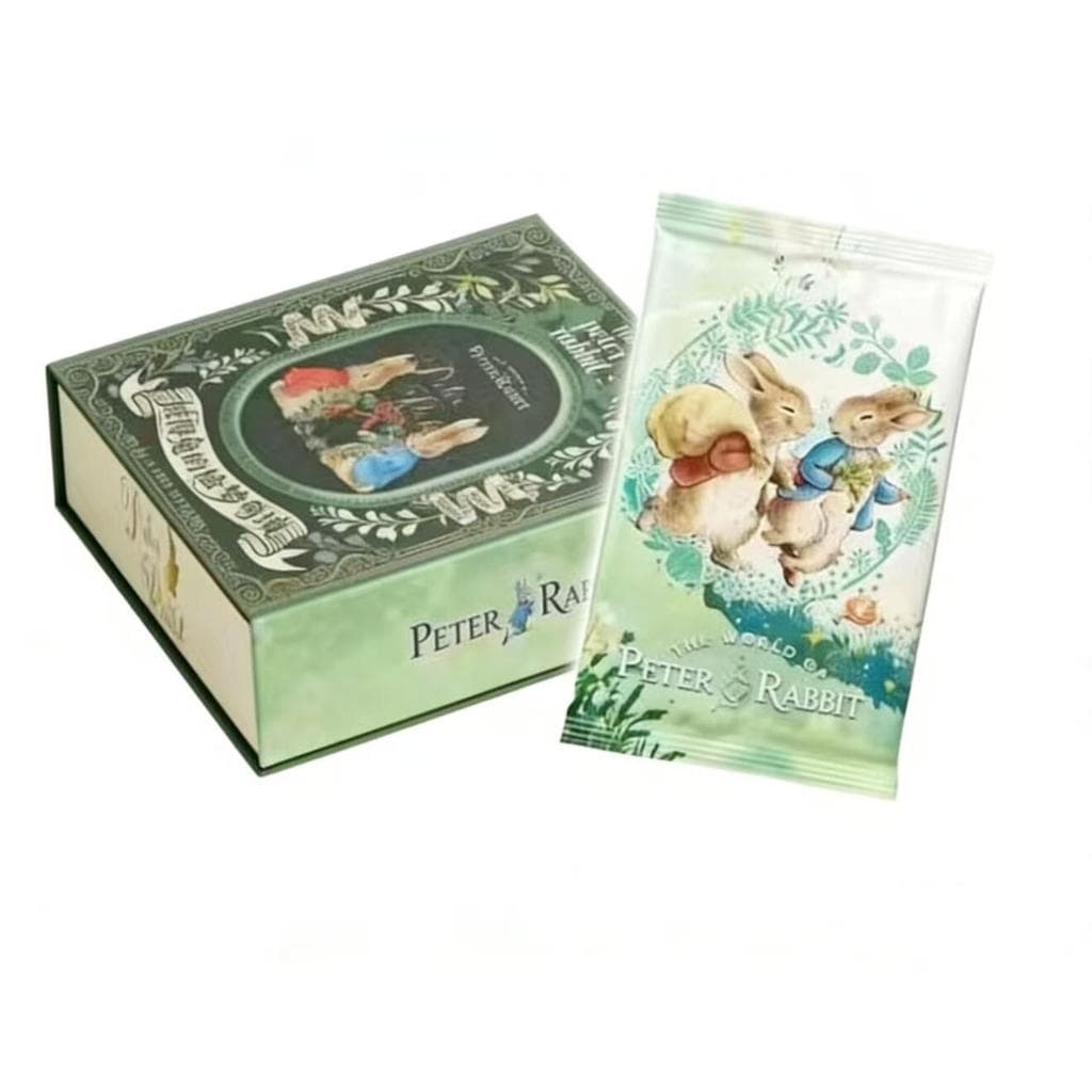 Cartão de colecionador Pet Peter Rabbit Primeira coleção de cartas Caixa misteriosa Fantasia ilustrada