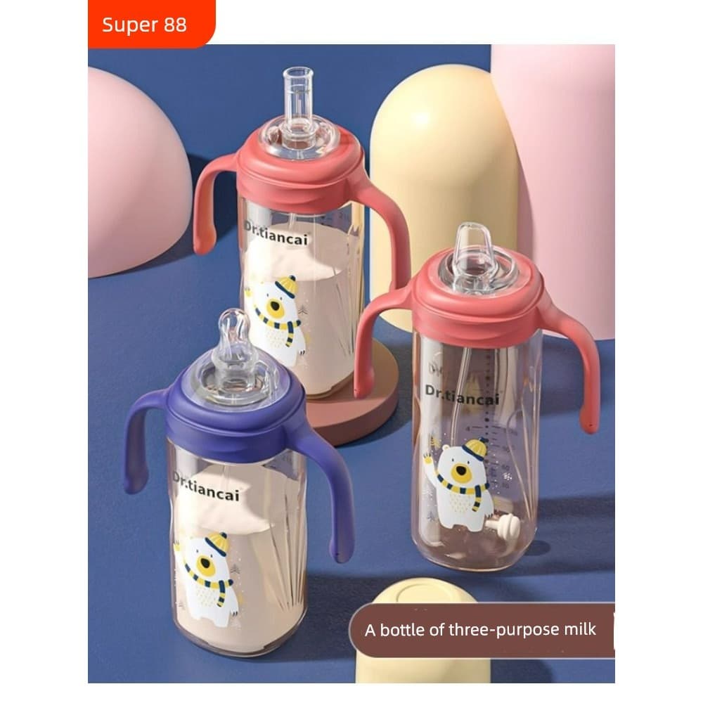 baby flo feeding bottle baby feeding bottle feeding bottle Novo produto Copo de água para mamadeira de grande calibre Um