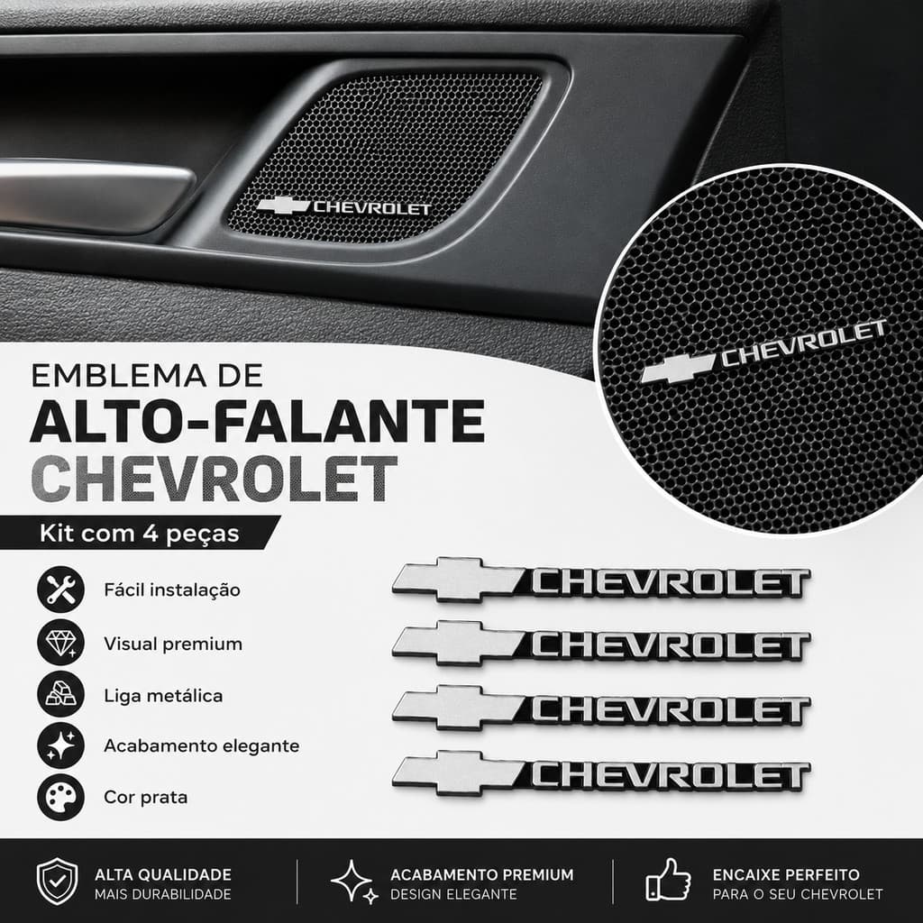 4 Pcs Porta Do Carro Alto-Falante Emblema Adesivo Decorativo Acessórios Para Chevrolet Cruze Onix Tracker Equinox Captiv