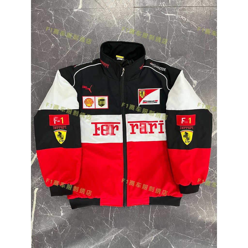 [Premium] Jaqueta Fina de Corrida Ferrari F1, Jaqueta de Motociclista Bordada, Jaqueta Casual, de Beisebol Estil
