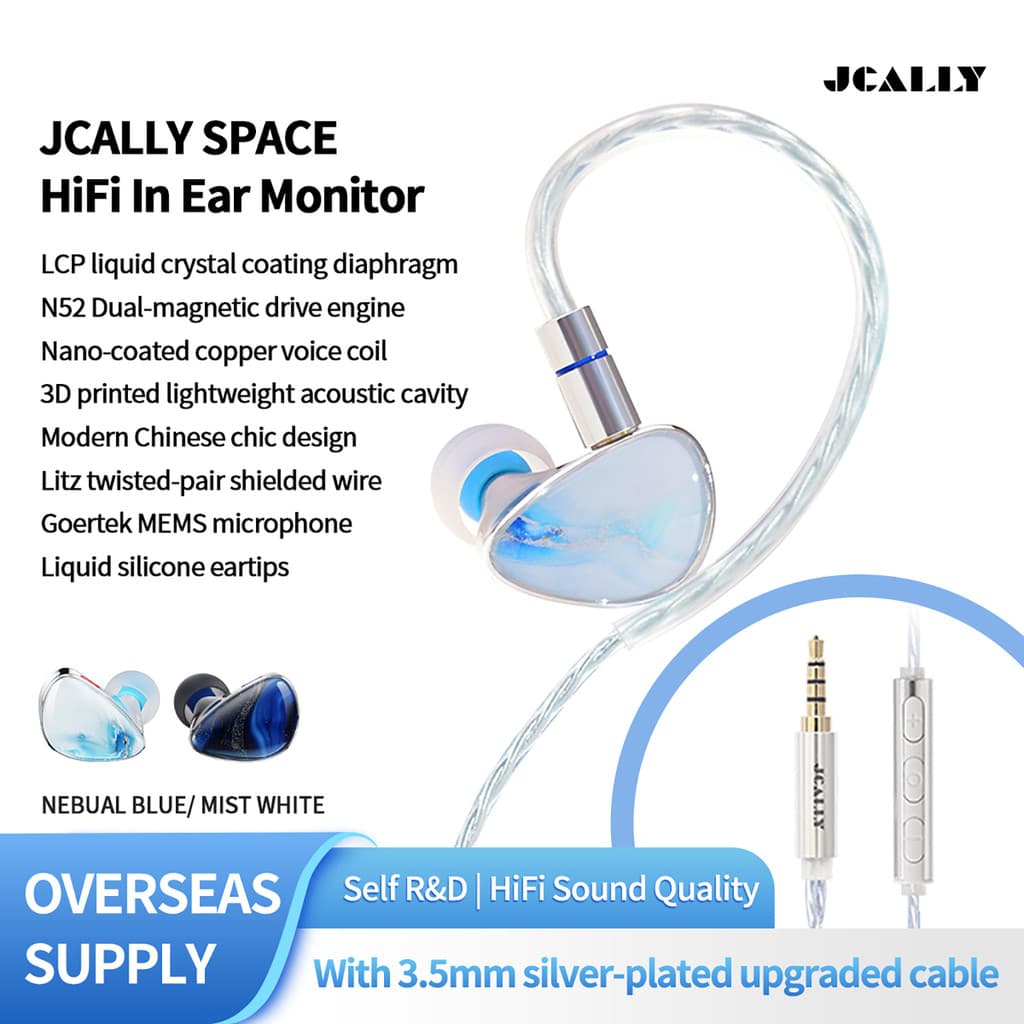 Jcally Space USB-C Fone De Ouvido Intra-Auricular Para Jogos Com HiFi Fio E Microfone 7.1 Virtual Surround Sound Fones