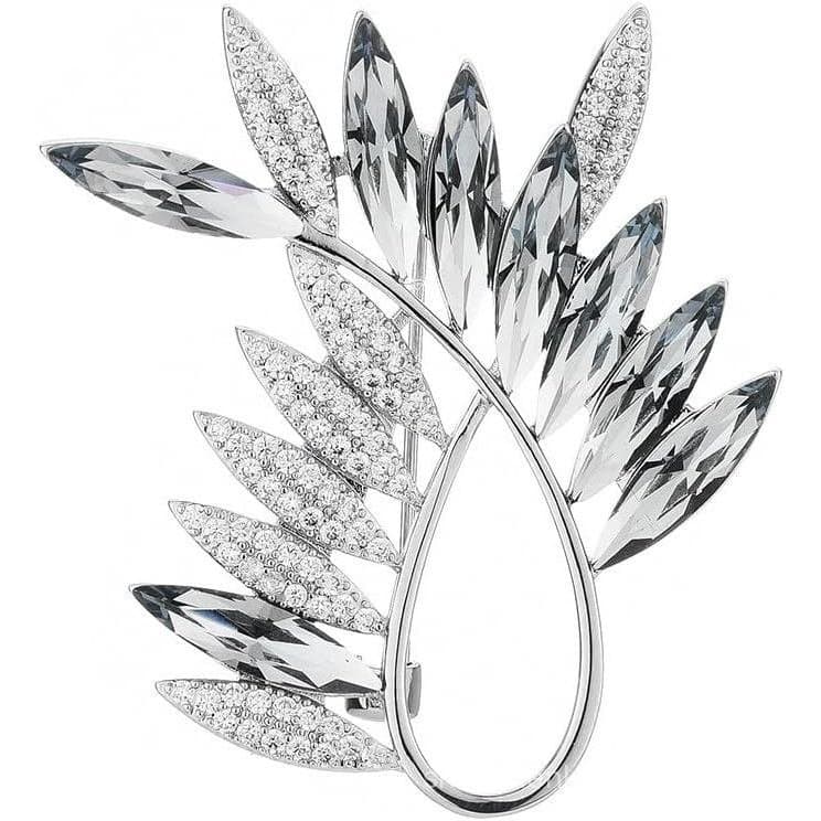 Broche de Cristal Austríaco, Broche de Strass Brilhante, Broche de Lapela Banhado a Ouro 18k com Pedra de Nascimento, Jo