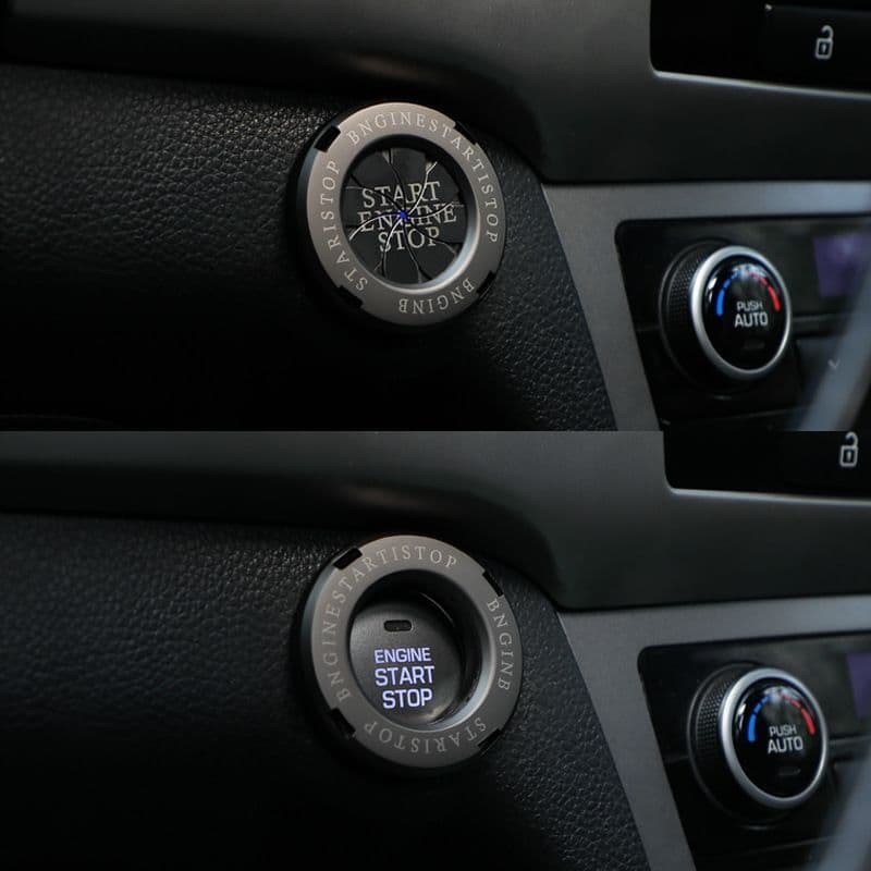 WZLQM711 modificação Interior do carro botão de partida de um botão interruptor de ignição rotativa capa protetora motoc