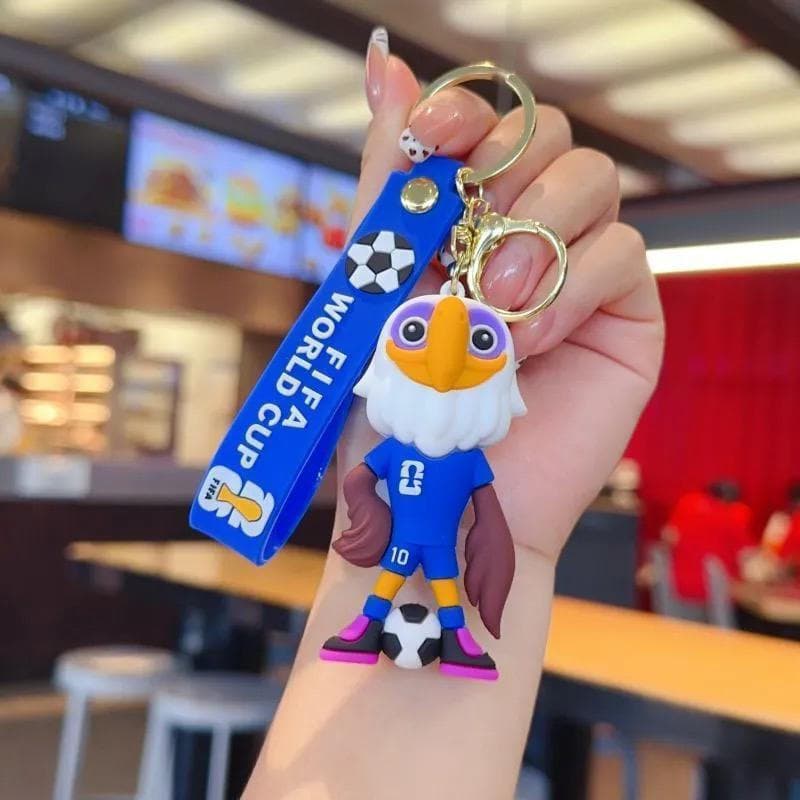 2026 Chaveiro da Copa do Mundo Merchandise para Fãs Mascote de Desenho Animado Pingente para Carro Mochila Pequeno Pinge
