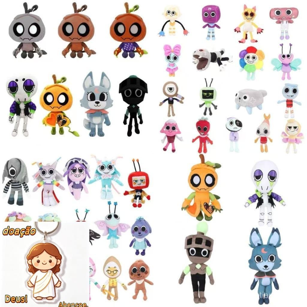 Boneco de Pelúcia Super Macio Dandy World Brinquedo Infantil Fofo Presente de Natal
