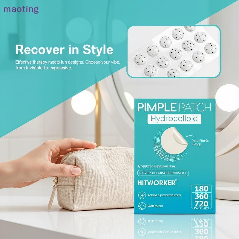 [maoting] Patches Hidrocolóides Para Acne E Espinhas Cobertura Invisível Stiers 180/360/720 Pcs Seguro Adolescentes Cuid