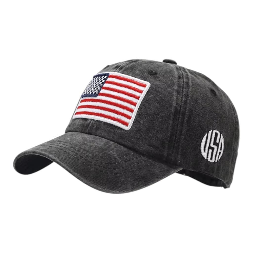 Boné USA Bandeira Americana Desbotado Vintage Baseball
