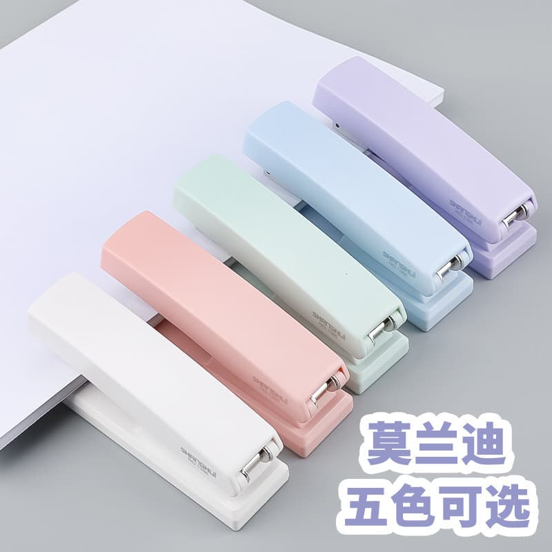 Grampeador portátil Morandi, mini grampeador para estudantes, máquina de encadernação para escritório, grampeador manual