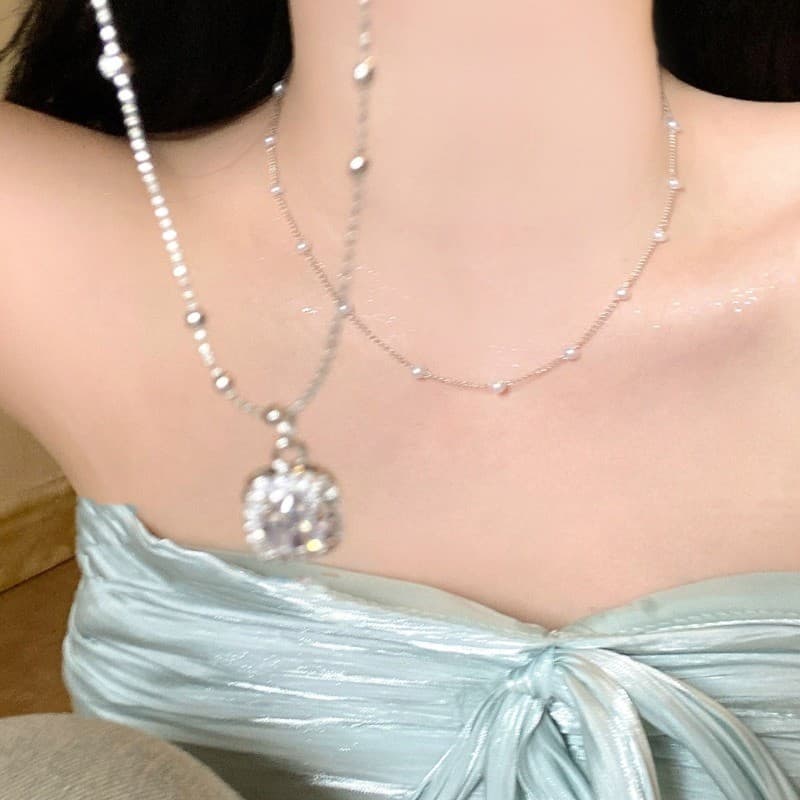 Colar Quadrado Estrelado Elegante E Delicado Com design Simples Perfeito Para a Clavícula , Um Presente Sua Namorada