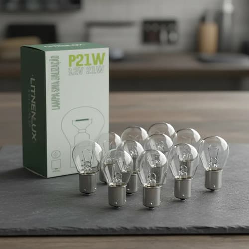 10 Lampadas 1 Polo Lanterna Ré Seta P21w Ba15s 12v Economize