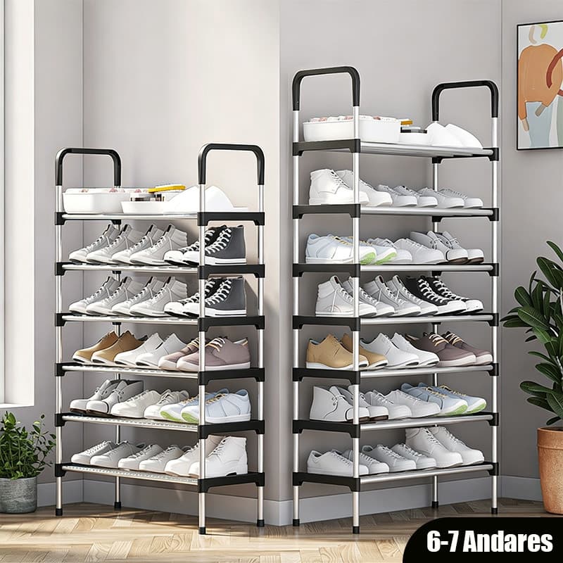Sapateira 6/7 Andares Vertical Desmontável Organizador de Calçados para Quarto e Entrada