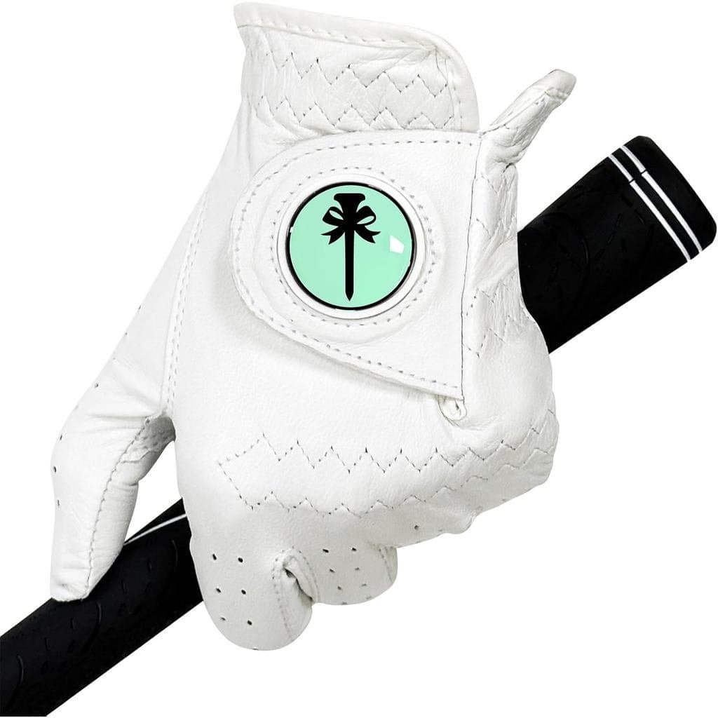 Luva de Golfe Feminina Swig Sip em Couro Cabretta para Mão Esquerda, Design Respirável para Todas as Condições Climática