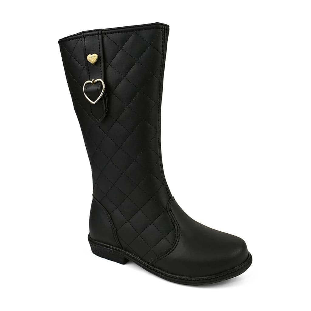 Bota Infantil Menina Confortável Frio Cano Alto Coturno Feminina Promoção Lançamento Compre Já