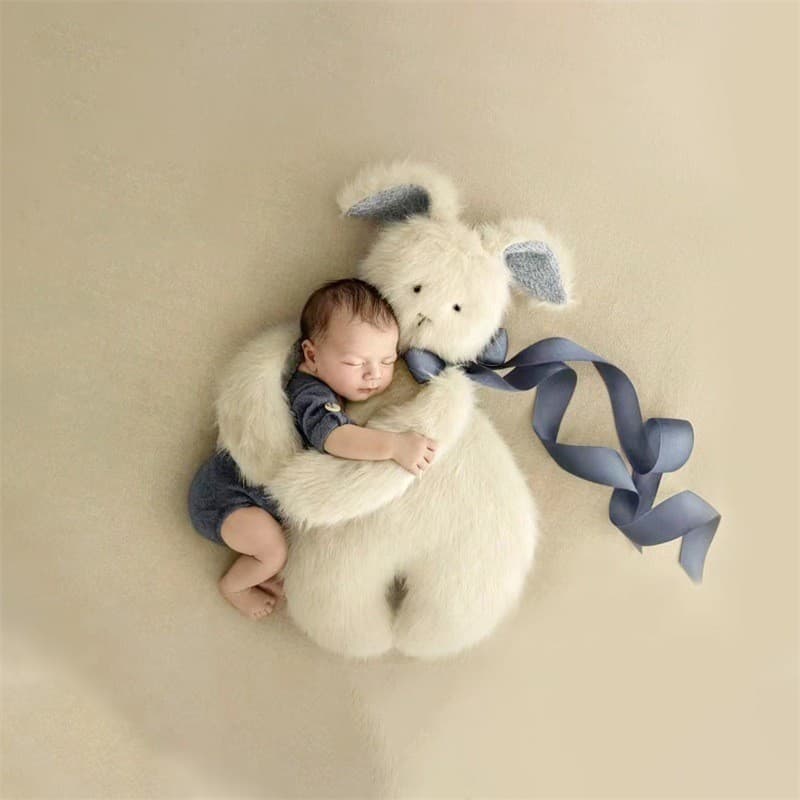 Adereços Para Fotografia De Recém-Nascidos , Boneca De Coelho De Pelúcia , Travesseiro Posando , Almofada Fotos , Estúdi