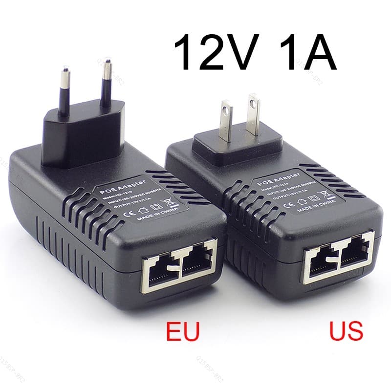 12V 1A Adaptador POE Interruptor Injetor Fonte De Alimentação Ethernet Sem Fio BR15B2