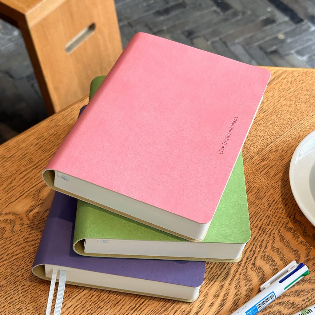 B6 Caderno em branco Caderno de tijolos espessado allinone Caderno de superfície de couro macio Alunos universitários li