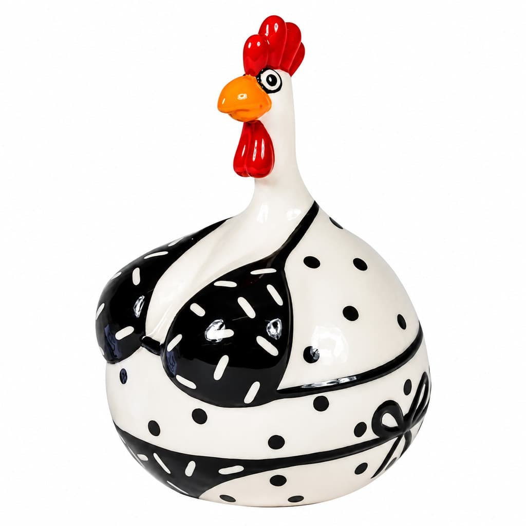 Galinha Decorativa de Ceramica