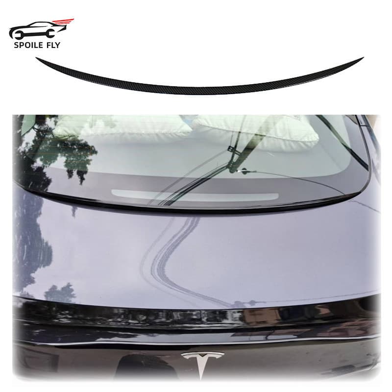 2016 A 2023 Para Tesla Modelo 3 Carro Traseiro Chuva Abrigo Mid Spoiler Tronco Asa Lábio Estilo De Alto Desempenho Por G