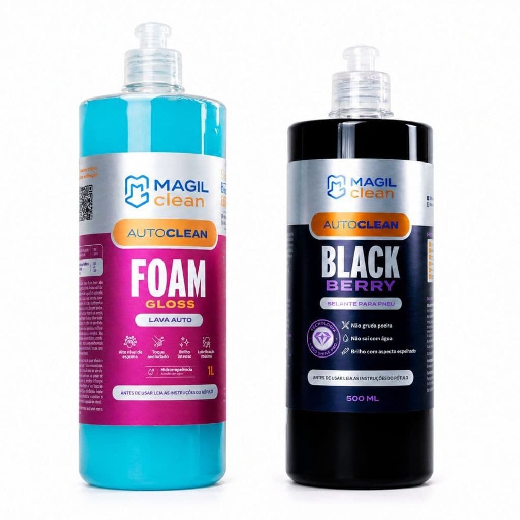 Kit Shampoo Foam Gloss + Black Berry Magil Clean