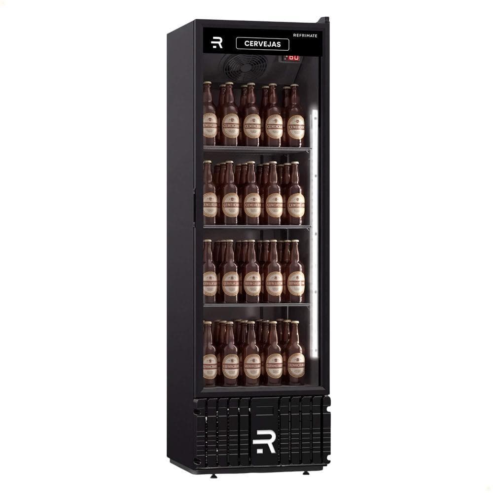 Visa Cooler Cerveja Refrimate 400 Litros 220V Com LED Porta De Vidro VCCE400PV