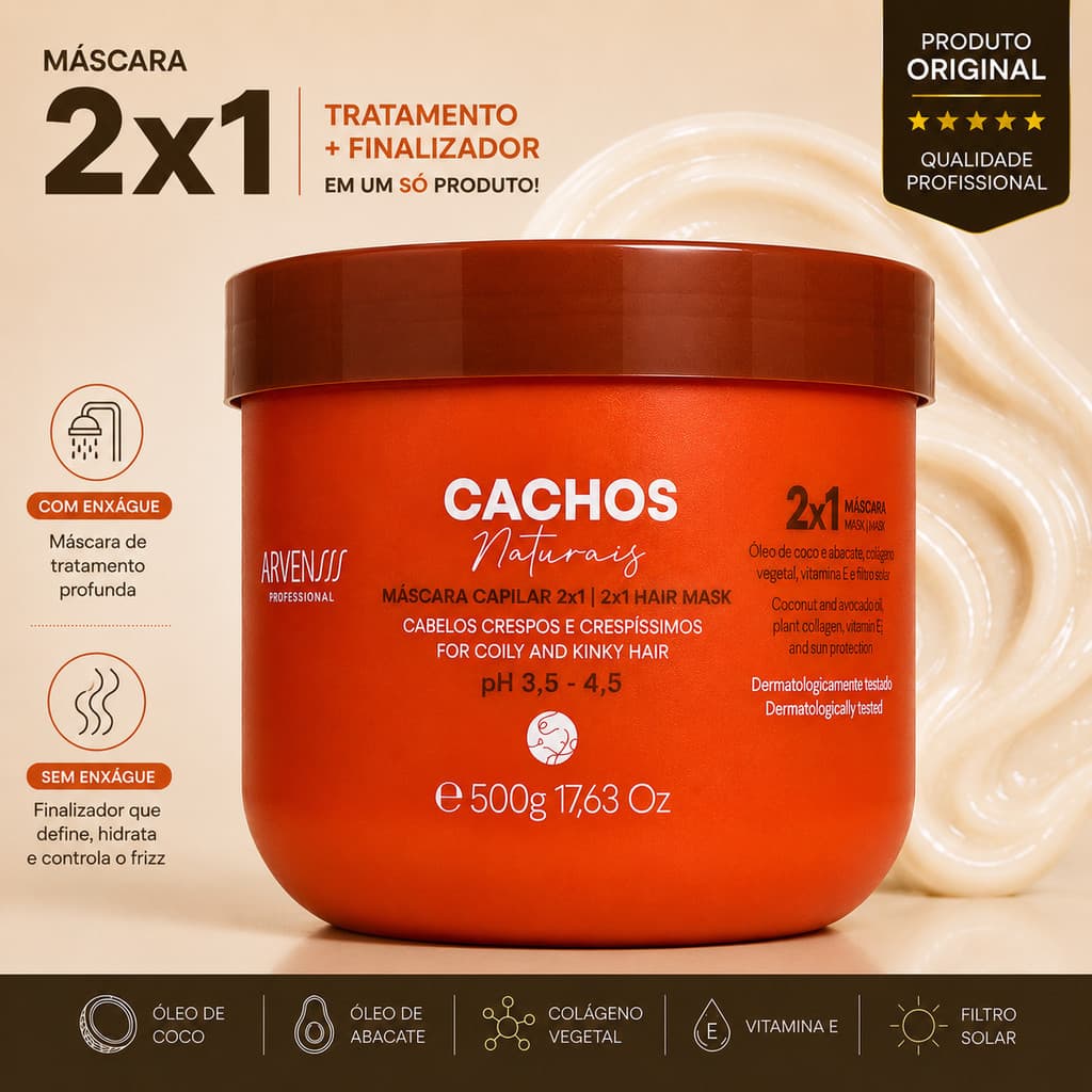 Mascara Capilar Crespos e Crespíssimos 2x1 ARVENSIS 500g