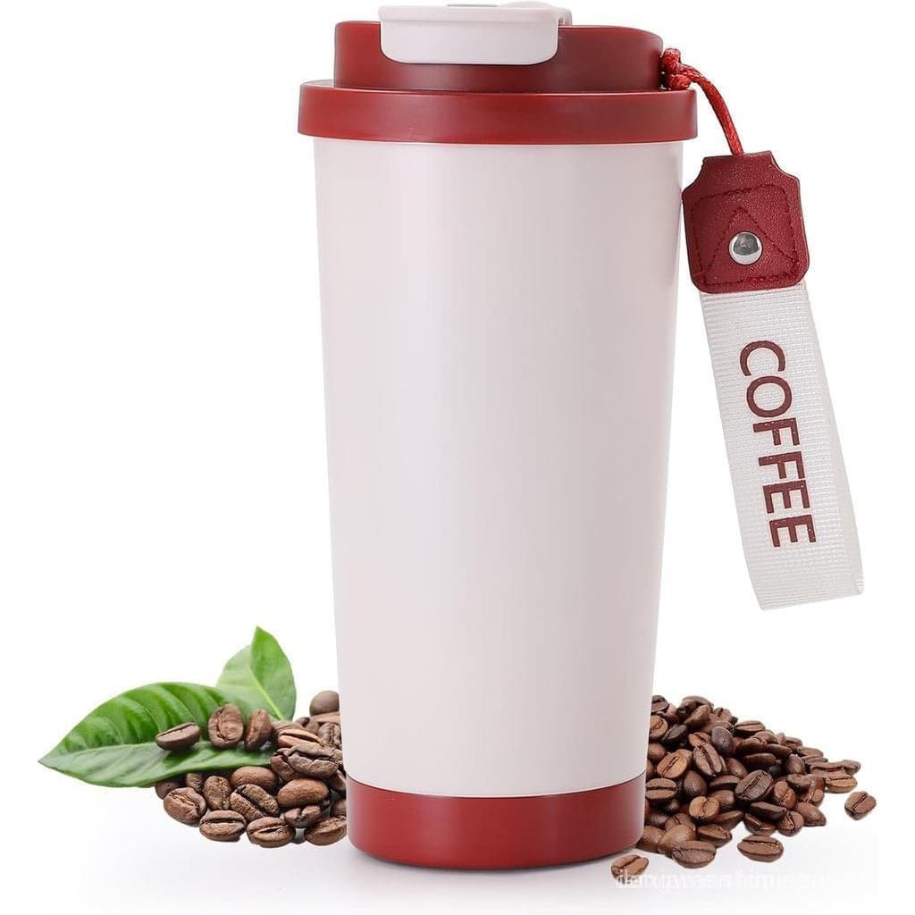 Caneca de Viagem para Café, 18 oz, Copo Térmico Isolado com Tampa, Copo Térmico de Aço Inoxidável com Isolamento de Pare
