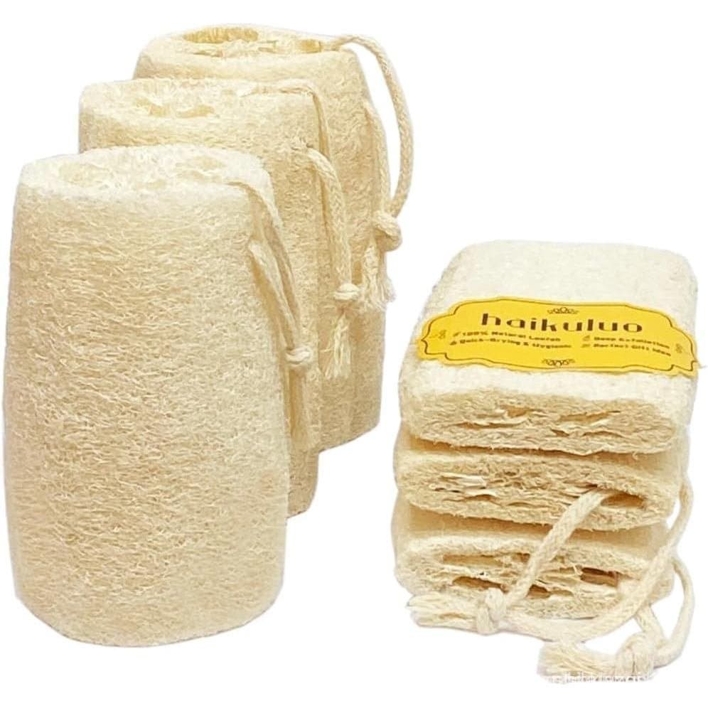 Esponja Esfoliante Corporal Natural de Luffa, Esponja de Banho para Mulheres e Homens, Feita com Esponja de Luffa Biodeg