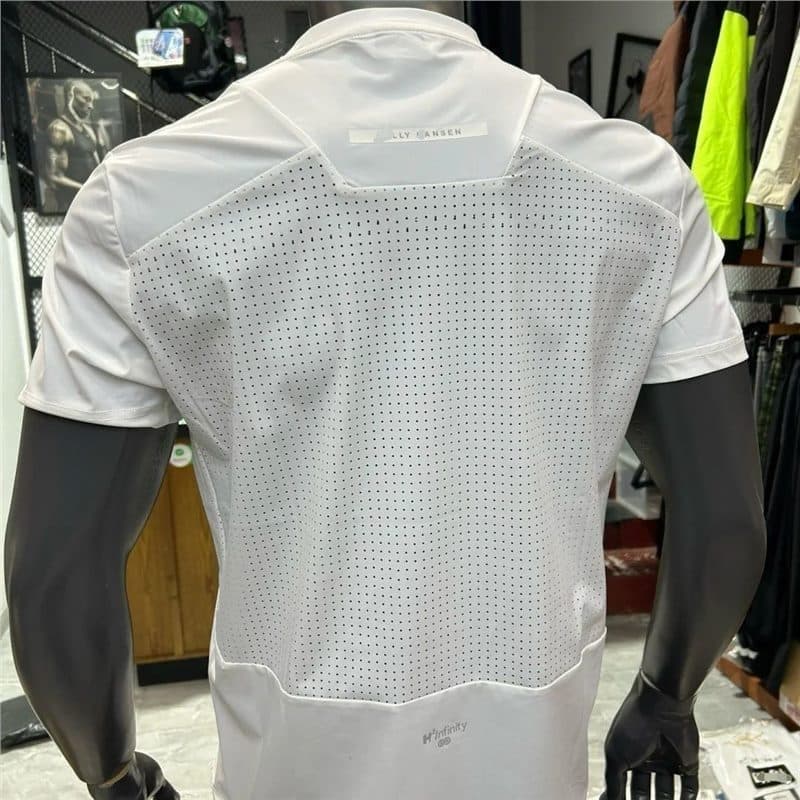 Roupas de Fitness masculinas tamanho grande seda gelo de secagem rápida verão camiseta treinamento de basquete manga cur