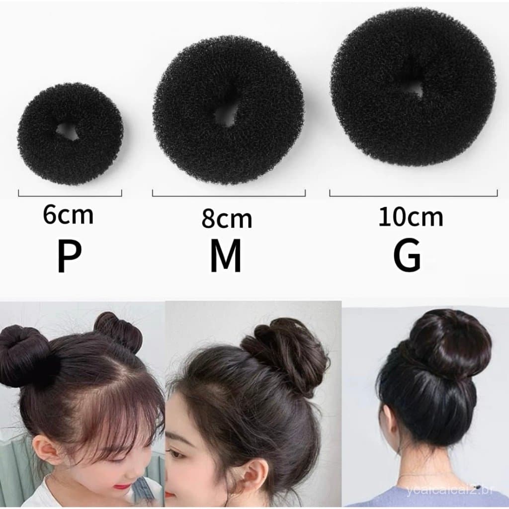 Kit 4 Acessórios+Xuxinha+Grampo Para Fazer Coque cabelo adultos e crianças Meninas Rosquinha Mágica Modelador